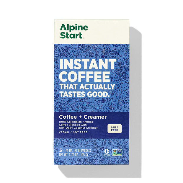 Alpine Start Foods Non-Dairy Coconut Creamer Latte Instant Coffee Front