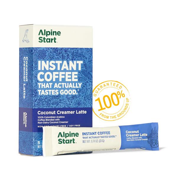 Alpine Start Foods Non-Dairy Coconut Creamer Latte Instant Coffee Hero